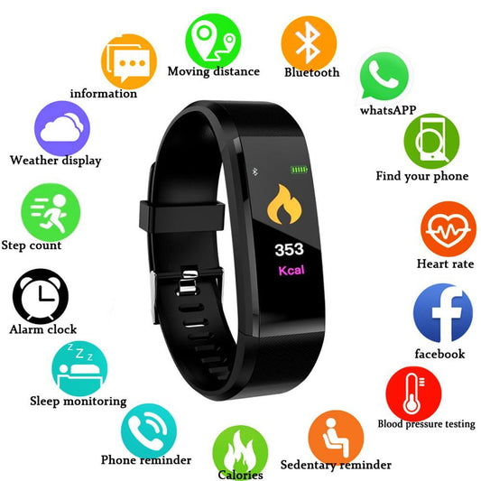 Smartwatch with Heart Rate & Blood Pressure Monitor – Sport