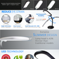 26"H LED Bright Reader Natural Daylight Full Spectrum Desk Lamp Grey