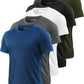 5 Pack Mesh Workout Shirts for Men Dry Fit Gym Shirts Quick Dry Athletic Short Sleeve T-Shirt Moisture Wicking X-Large 1 Black 1 Gray 1 White 1 Blue 1 Green