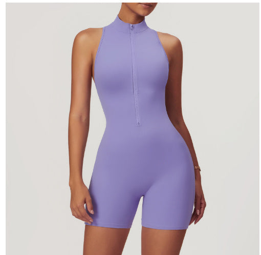 Women’s Backless Zipper Fitness Yoga Jumpsuit