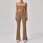 Women’s Spaghetti Strap Contrast Yoga Fitness Set