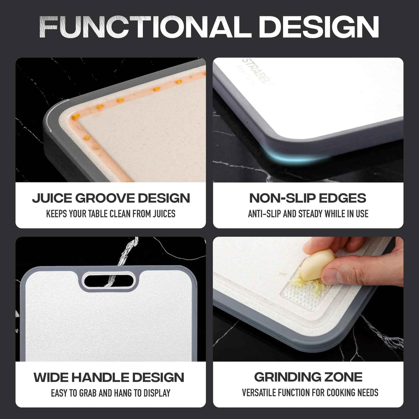 Titanium Antibacterial Cutting Board – Holiday Gift Set