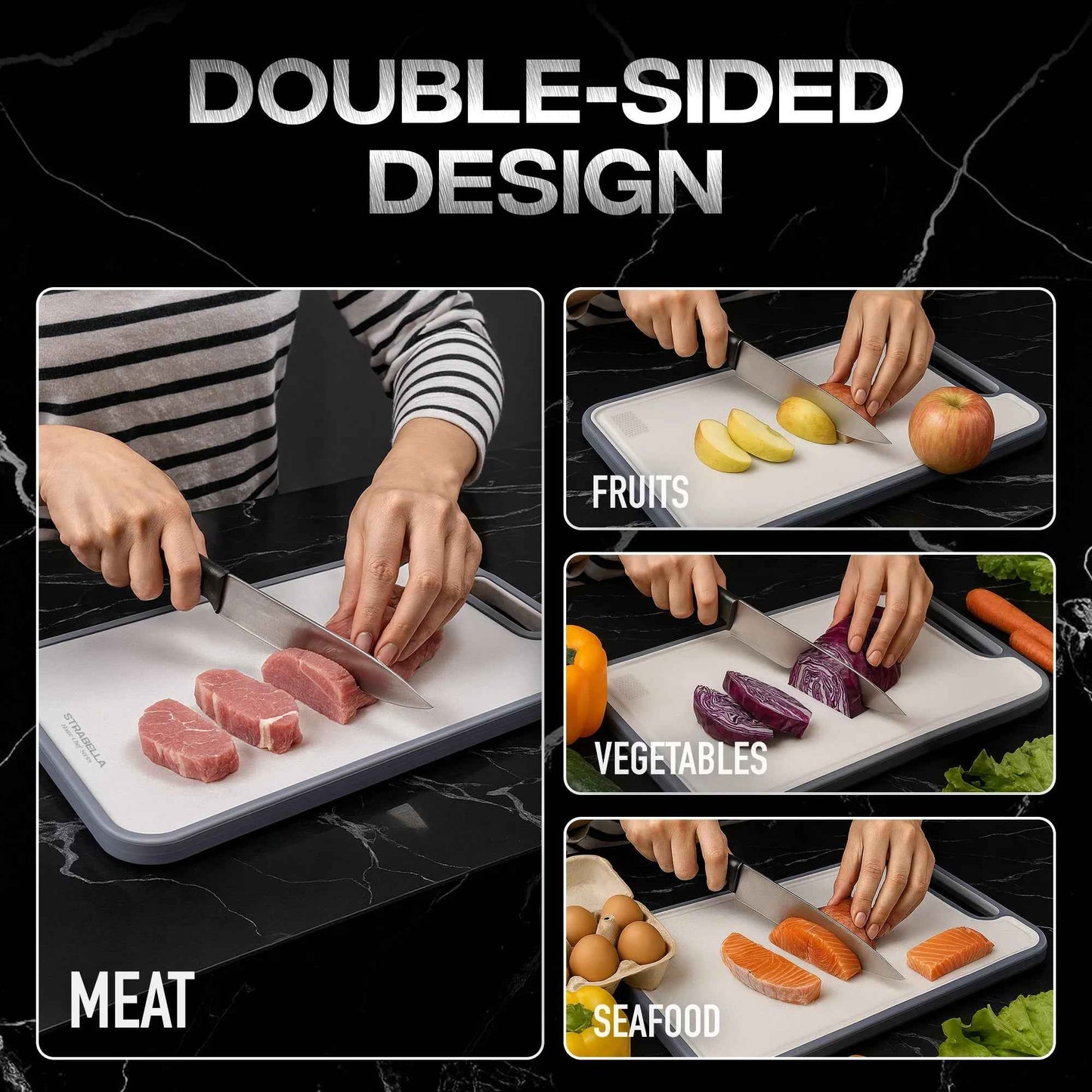 Titanium Antibacterial Cutting Board – Holiday Gift Set