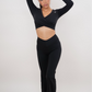 I Am Present Black Stretch Flare Legging