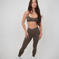 My Time Is Divine Brown Sculpt V-Waist Legging