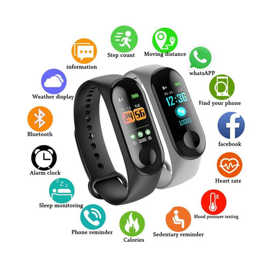 Bluetooth Sport Smartwatch – Fitness Tracker for Android & iOS
