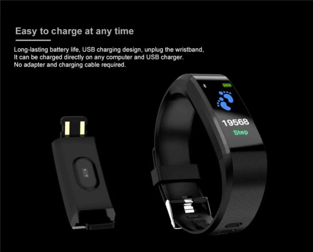 Fitness Smartwatch – Heart Rate & BP Activity Tracker