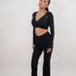 I Am Present Black Stretch Flare Legging