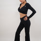 I Am Present Black Stretch Flare Legging