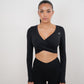 I Am Present Black Elegant Top
