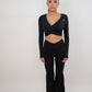 I Am Present Black Stretch Flare Legging