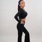I Am Present Black Stretch Flare Legging