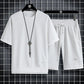 Summer Active Men's Waffle T-Shirt & Shorts Set