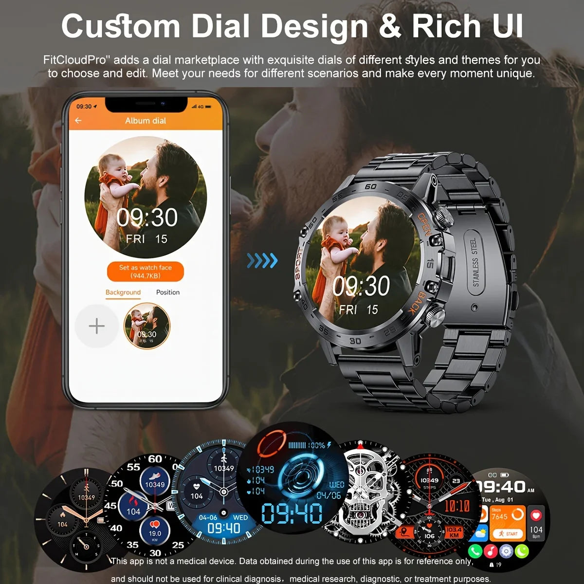 Steel 1.39" Bluetooth Call Smartwatch – K52