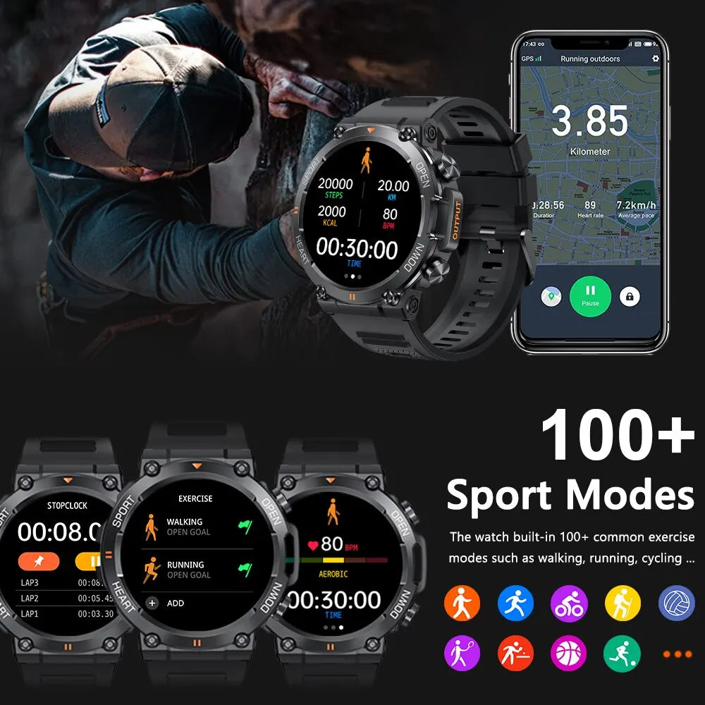 1.39" HD Bluetooth Call Smartwatch – MD56 Fitness Tracker