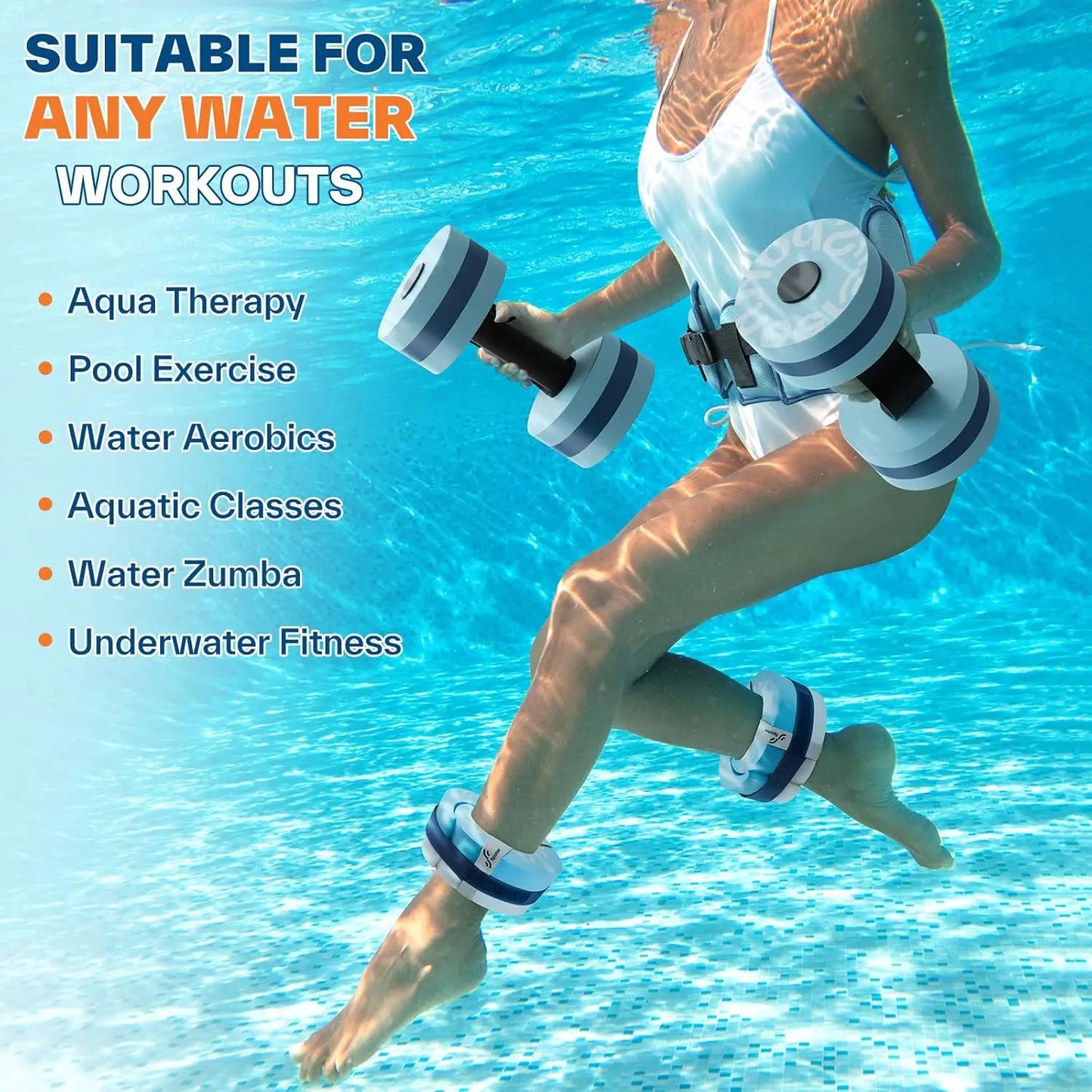 6-Piece Aqua Fitness Set – Pool Exercise & Therapy Gear
