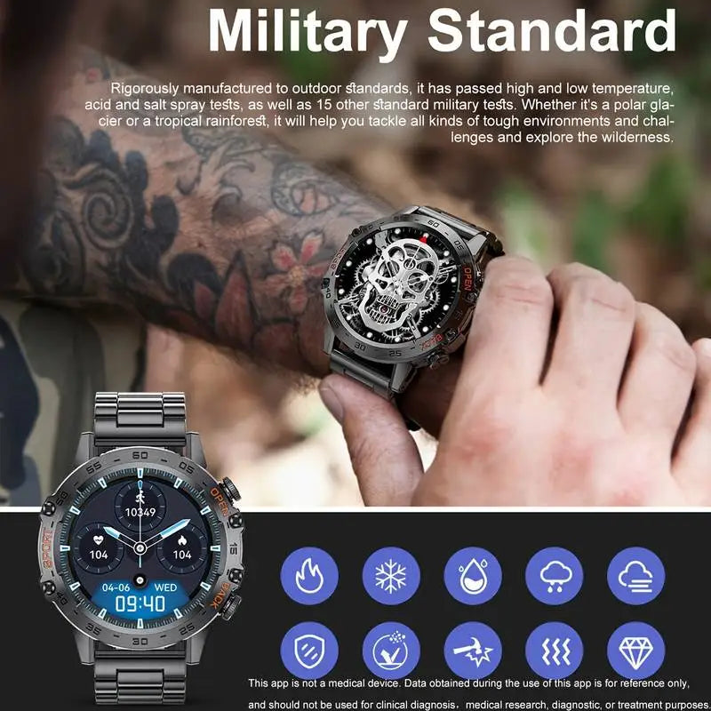 Steel 1.39" Bluetooth Call Smartwatch – K52