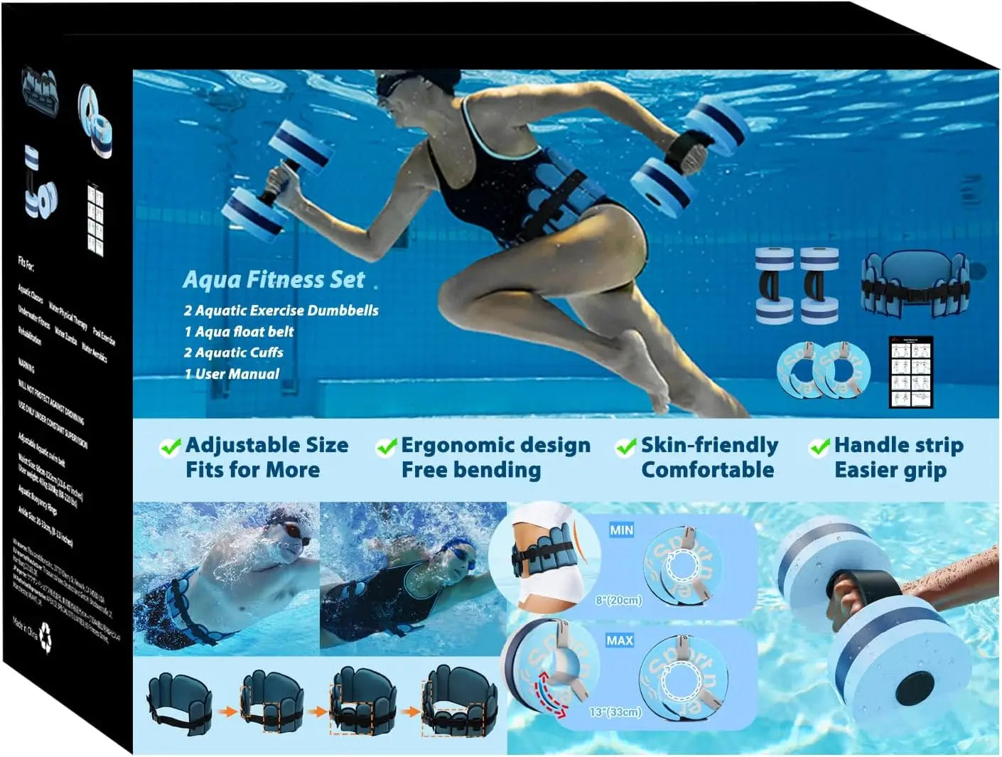 6-Piece Aqua Fitness Set – Pool Exercise & Therapy Gear