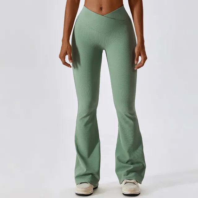 Women’s Flared Gym Workout Fitness Pants