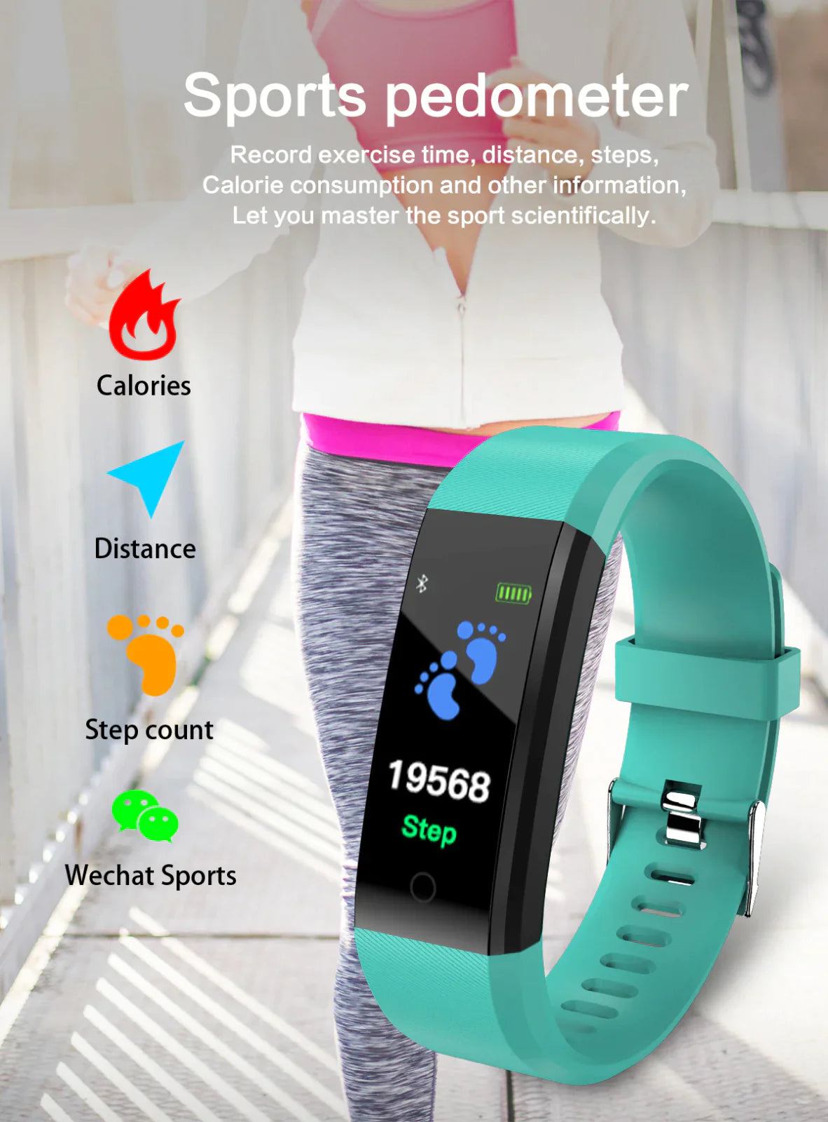 Fitness Smartwatch – Heart Rate & BP Activity Tracker