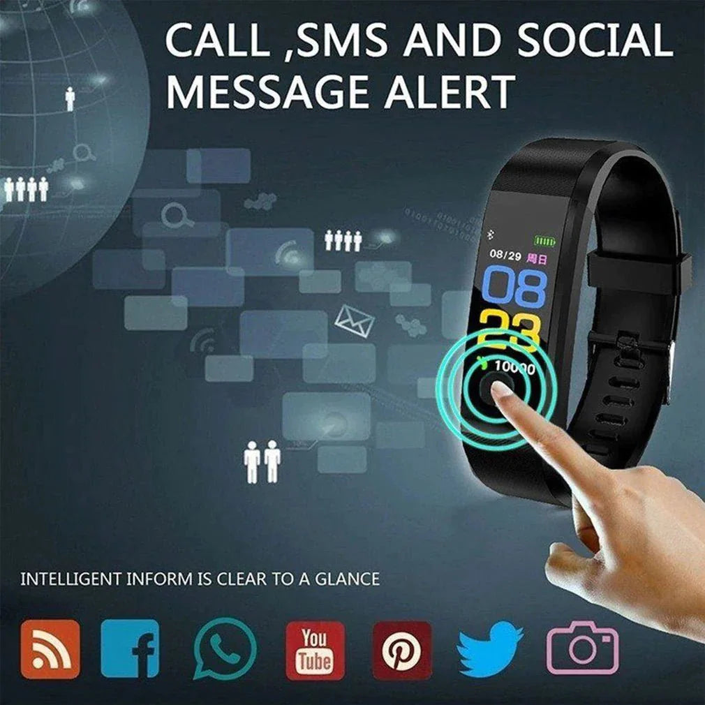 IP67 Waterproof Fitness Tracker Smartwatch – Heart Rate & Multi-Sport
