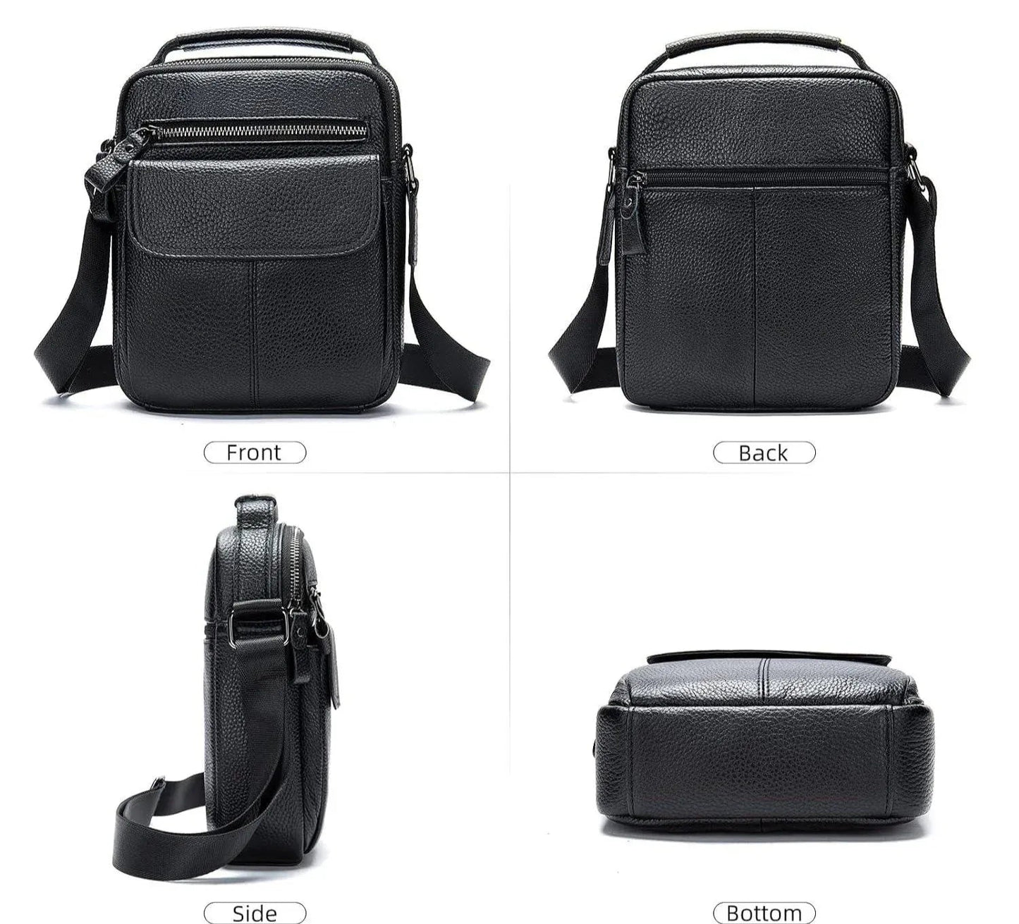 Leather Compact Crossbody Sling Bag – Sleek & Minimal