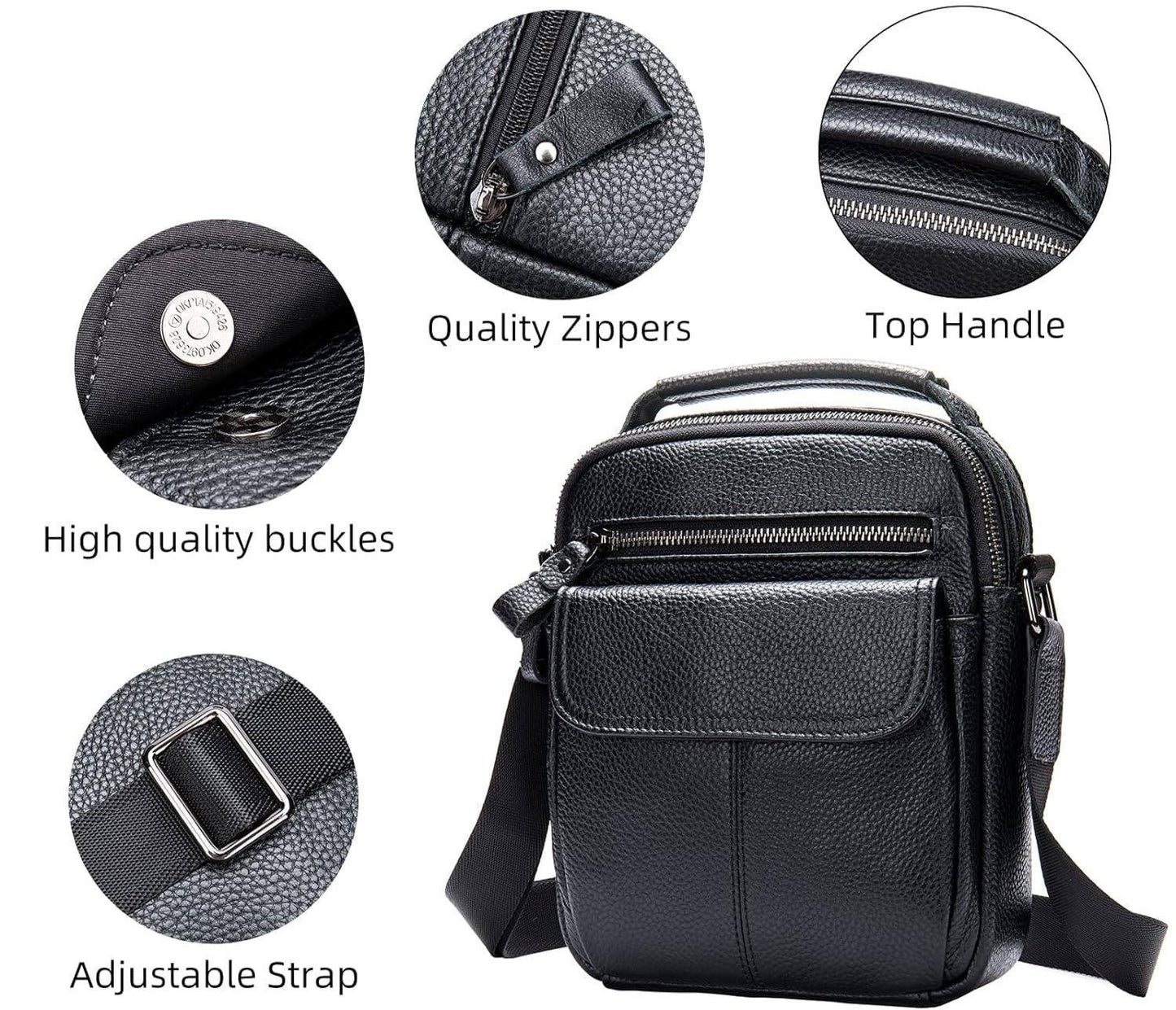 Leather Compact Crossbody Sling Bag – Sleek & Minimal