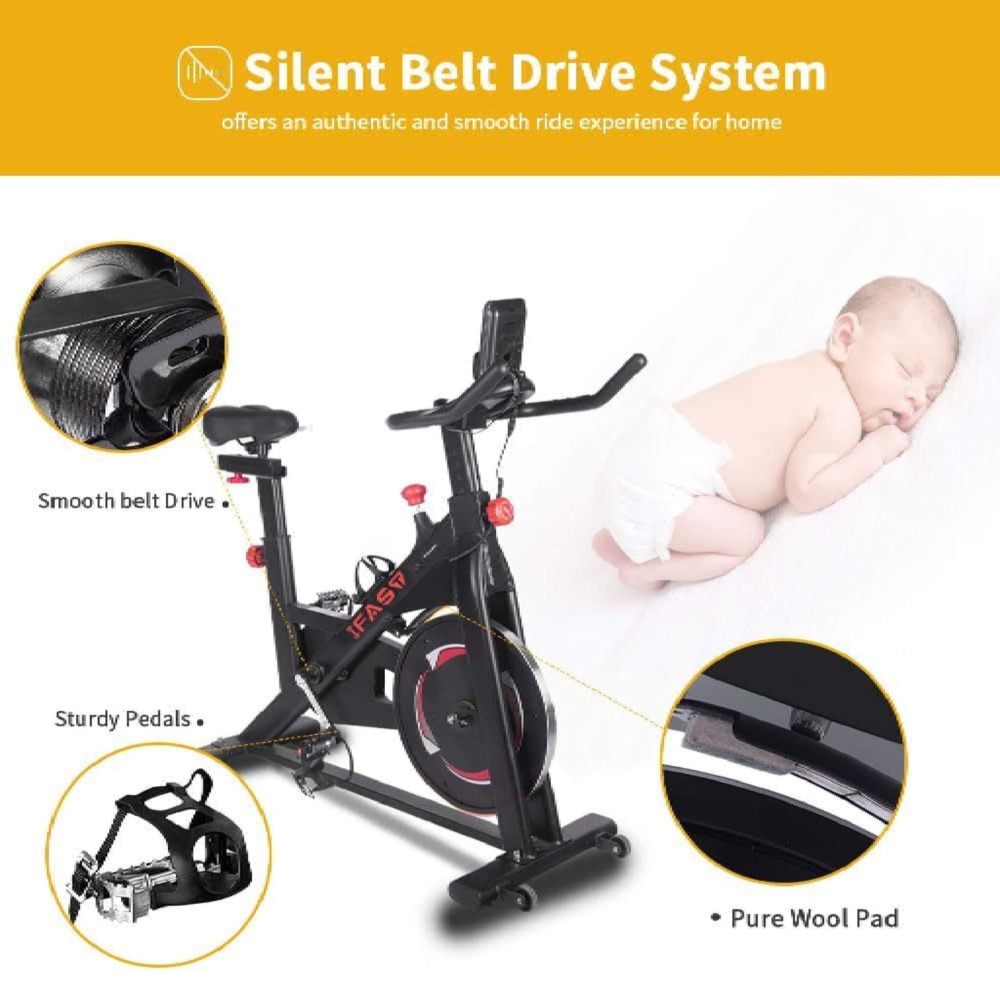 Heavy-Duty Smart Stationary Spin Bike – Home Gym