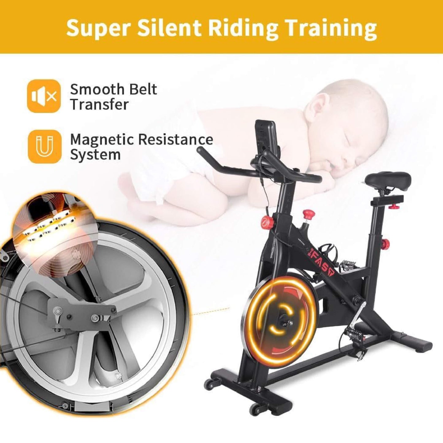 Heavy-Duty Smart Stationary Spin Bike – Home Gym