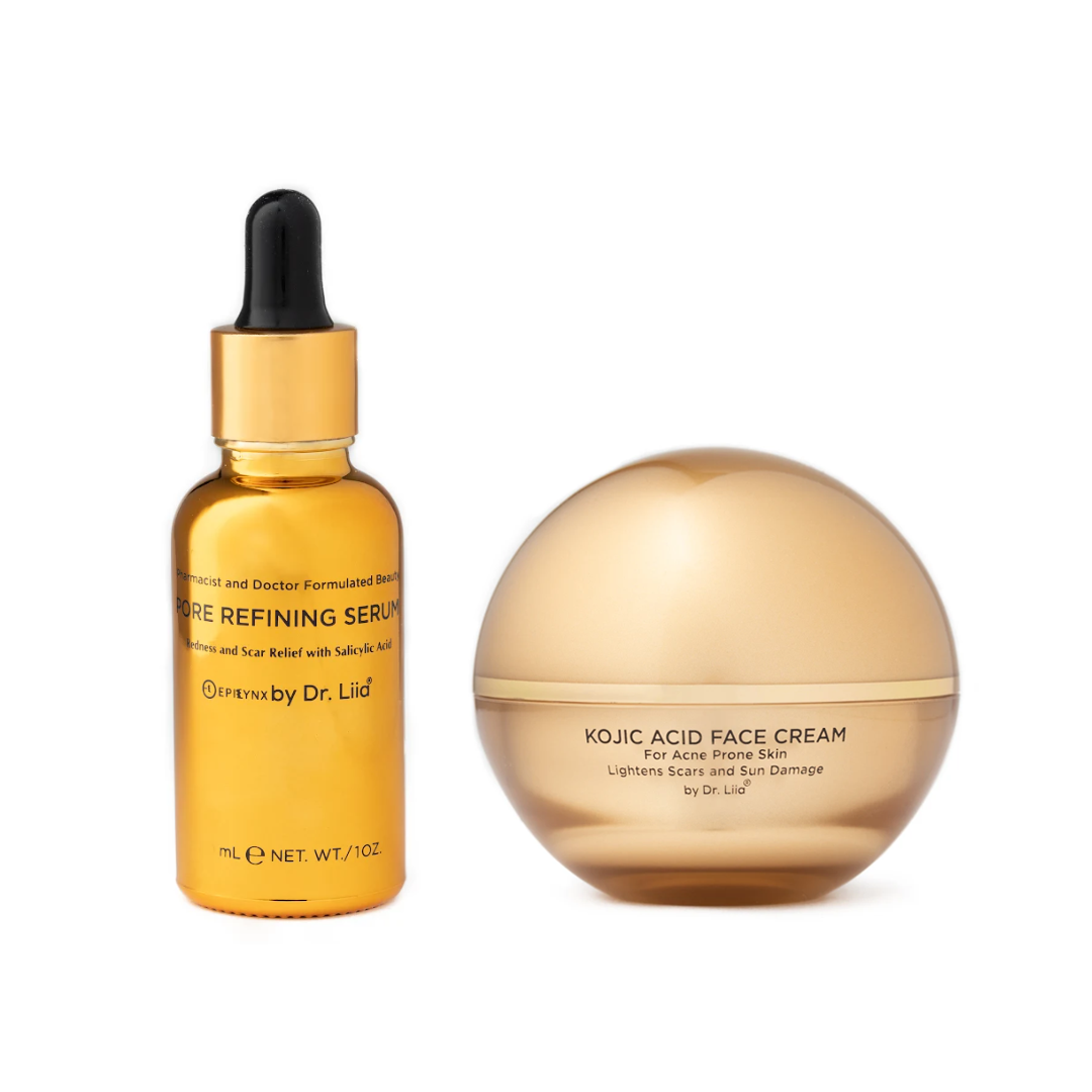 Kojic Acid Pore Refining & Brightening Skincare Set – Vegan