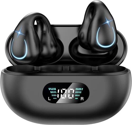 KESAIYI Bluetooth 5.3 Wireless Bone Conduction Sport Earbuds Black