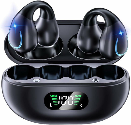 Wireless Bluetooth Bone Conduction Headphones 60H LED Display Waterproof