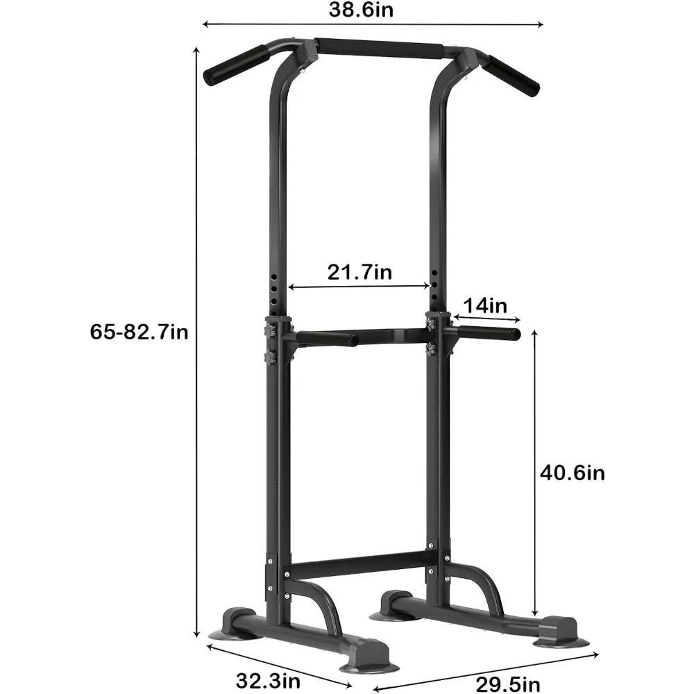 Power Tower Dip & Pull-Up Station – Adjustable Home Gym