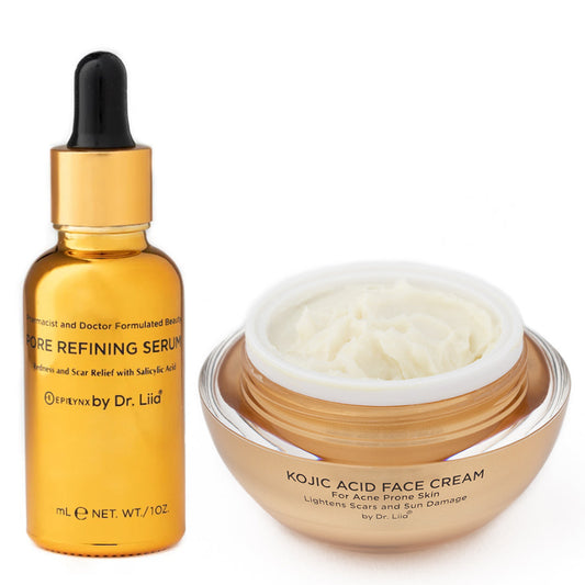 Kojic Acid Pore Refining & Brightening Skincare Set – Vegan