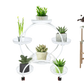Black Metal Plant Stands Six Tier Circular Design
