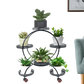 Black Metal Plant Stands Six Tier Circular Design
