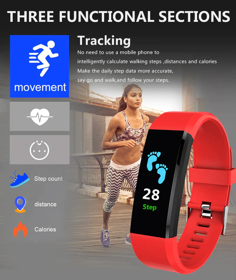 Fitness Smartwatch – Heart Rate & BP Activity Tracker